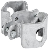 Collare D=76 con foro per perno e piastra di supporto