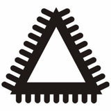 Lima triangolare bastarda, taglio 2, lunghezza 125 mm