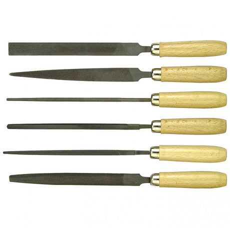 Set Lime Assortite con Manico in Legno - 6 Pezzi