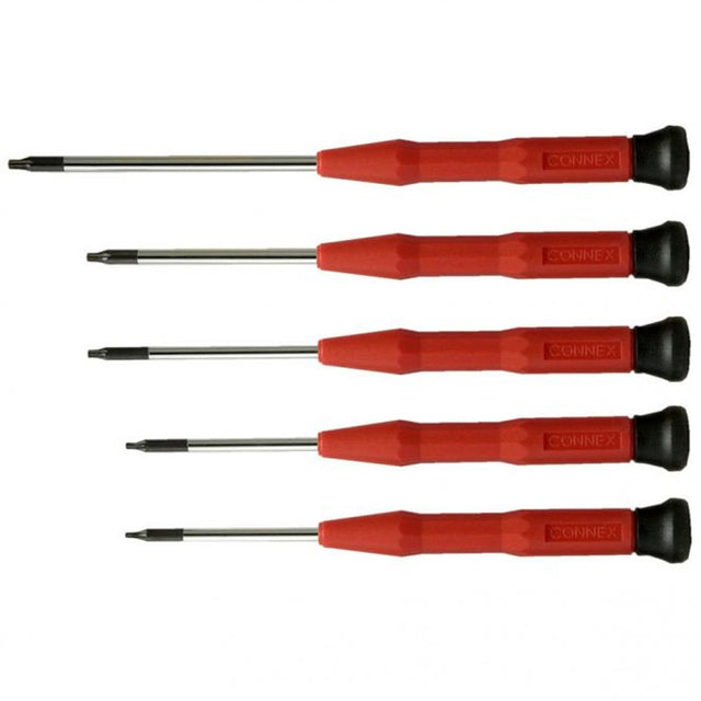 Set 5pz Cacciaviti Precisione - Phillips, Pozidriv, a Taglio Piatto, Acciaio Cromato-Vanadio