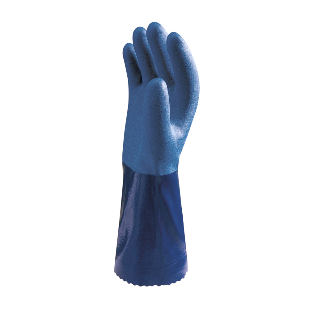 Showa CS720 Guanti in Nitrile Blu,Resistente ai Prodotti Chimici