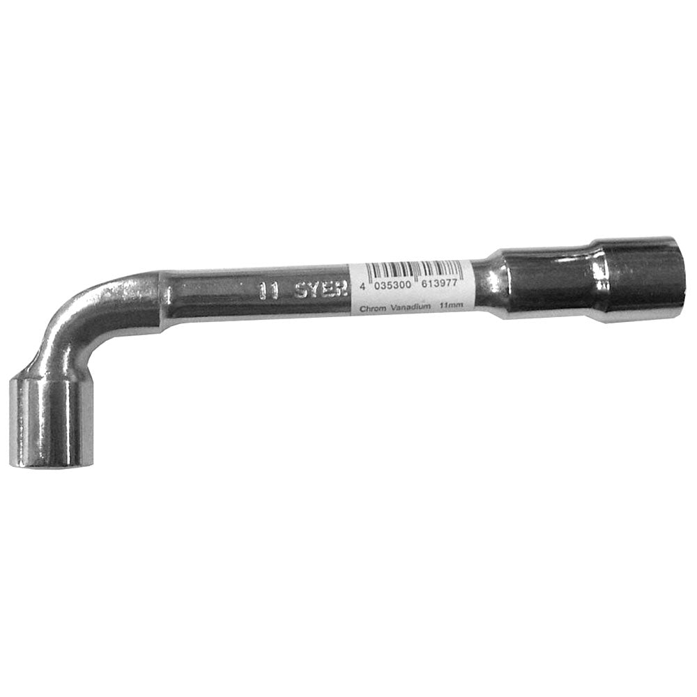 Chiave tubolare a pipa in acciaio lucido con placchetta