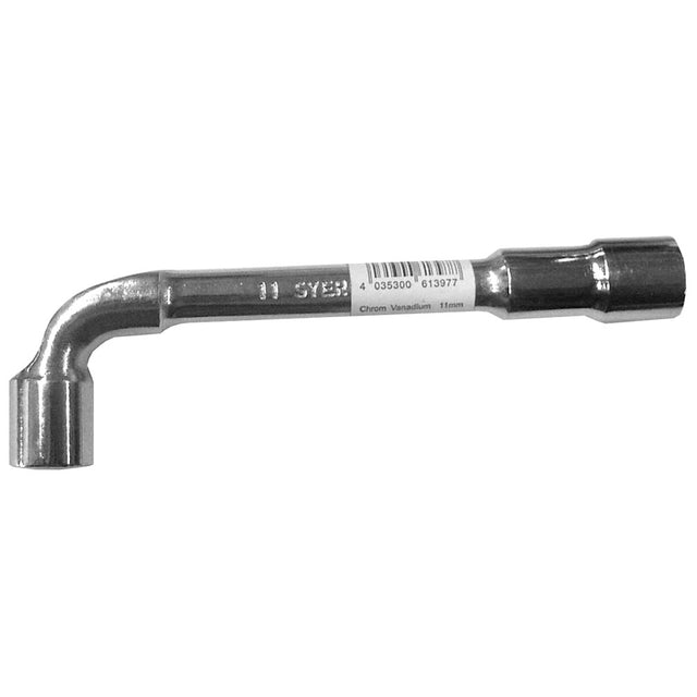 Chiave tubolare a pipa in acciaio lucido con placchetta