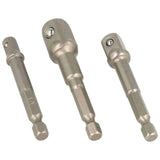 Set Adattatori 50mm con Attacco 1/4" per 1/4", 3/8", 1/2" – 3 Pezzi