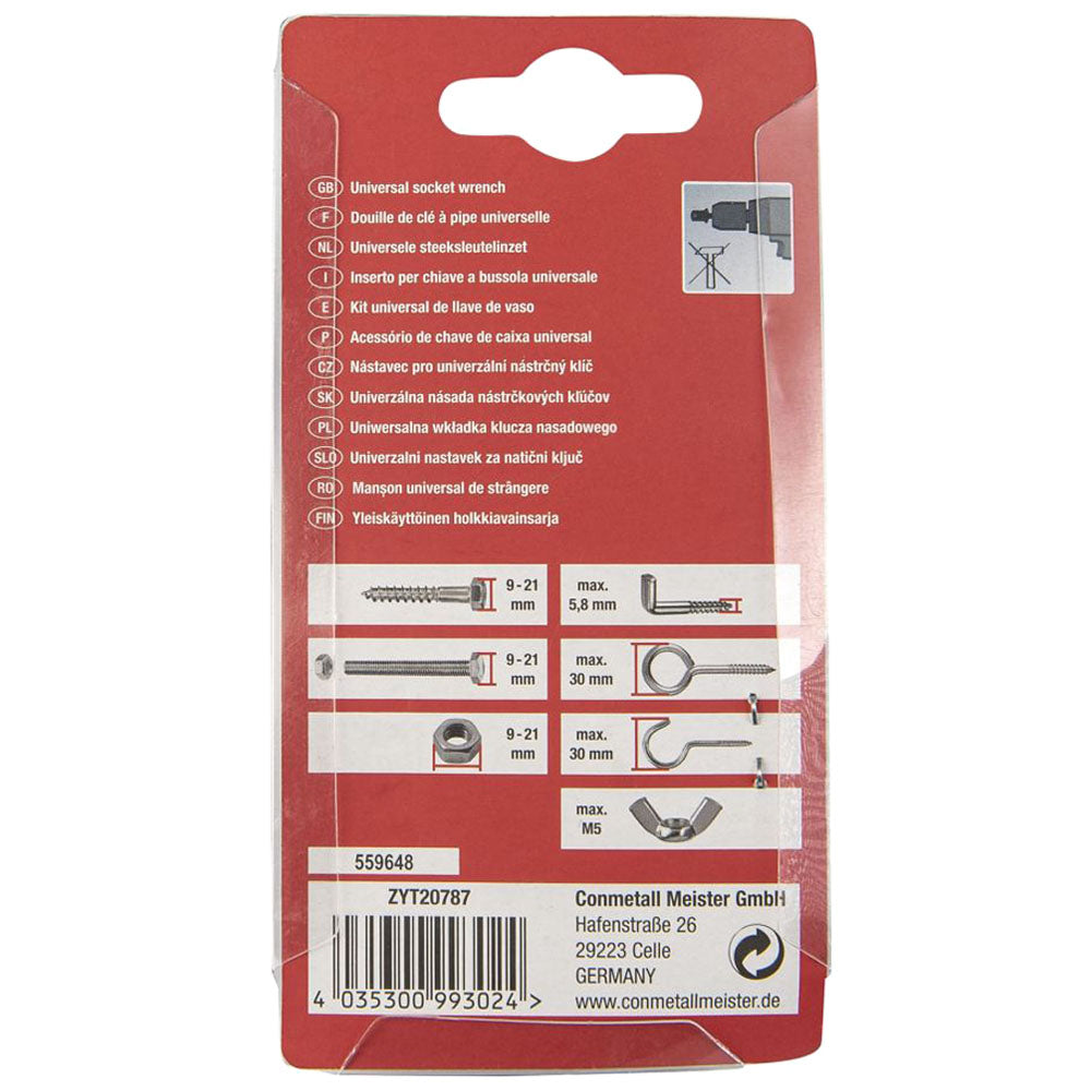 Chiave 43 perni a molla multiuso 9-21mm