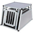Trasportino per cani in alluminio a due porte barry