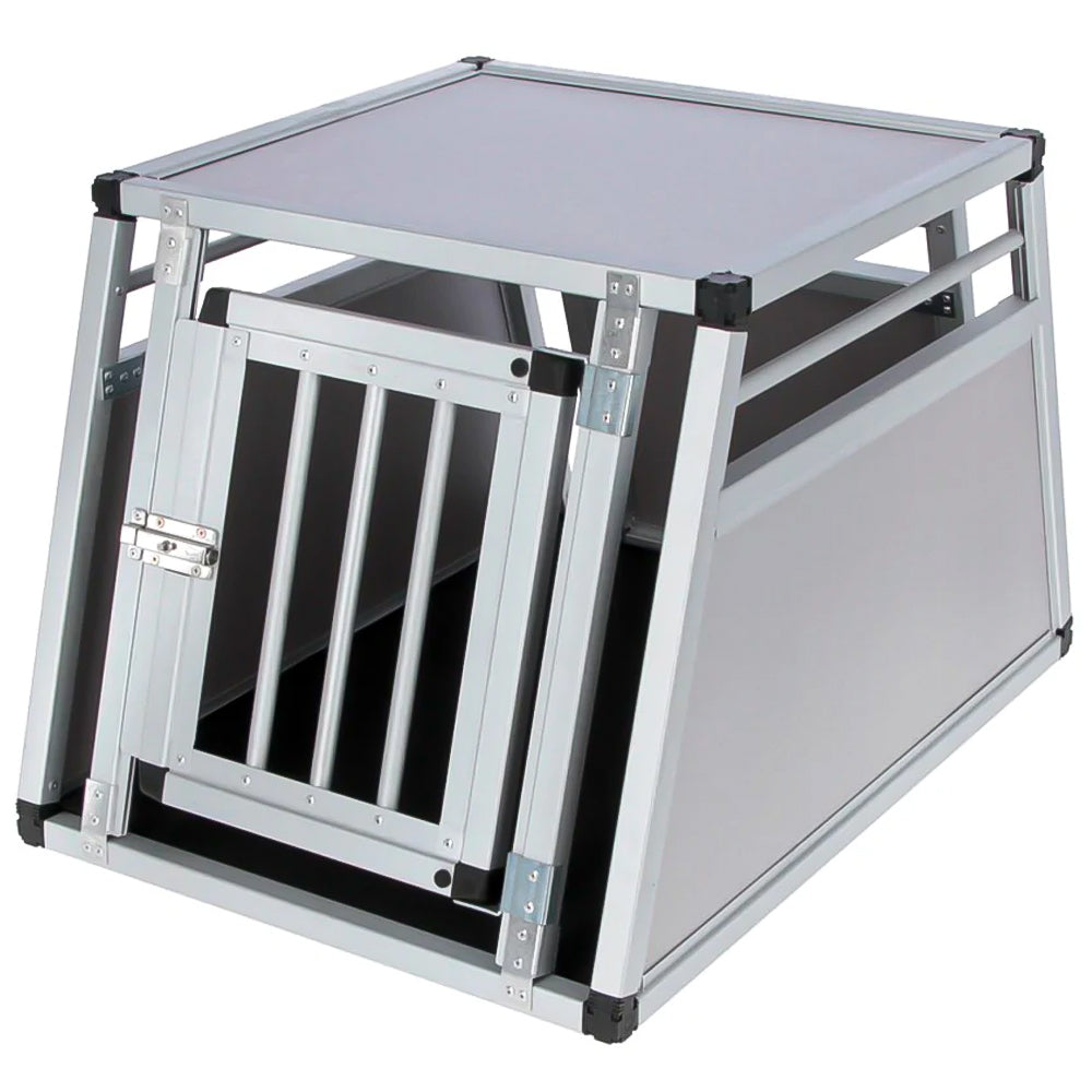Trasportino per cani in alluminio a due porte barry