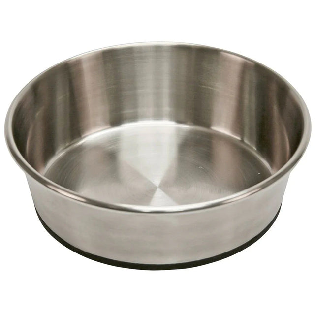 Ciotola in acciaio inox con fondo in gomma antiscivolo per cani e gatti