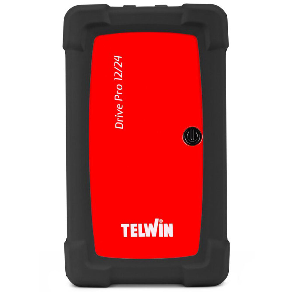 Telwin Drive Pro 12V/24V Avviatore al Litio Professionale – Power Bank 2200A Max con Uscite USB, Luce LED & Protezione Inversione Polarità – Booster Portatile per Batteria Auto