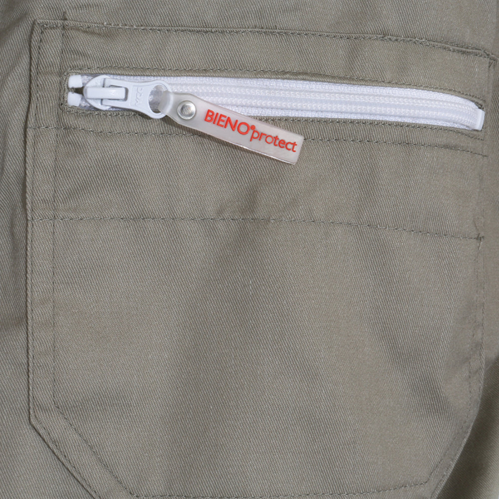 Bieno®Protect Camicia Protettiva KHAKI con Cappuccio e Tasche