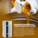 Stainless steel container for transporting honey with handle