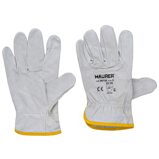 Guanti in Pelle Fiore Driver Bianchi – Resistenti & Versatili