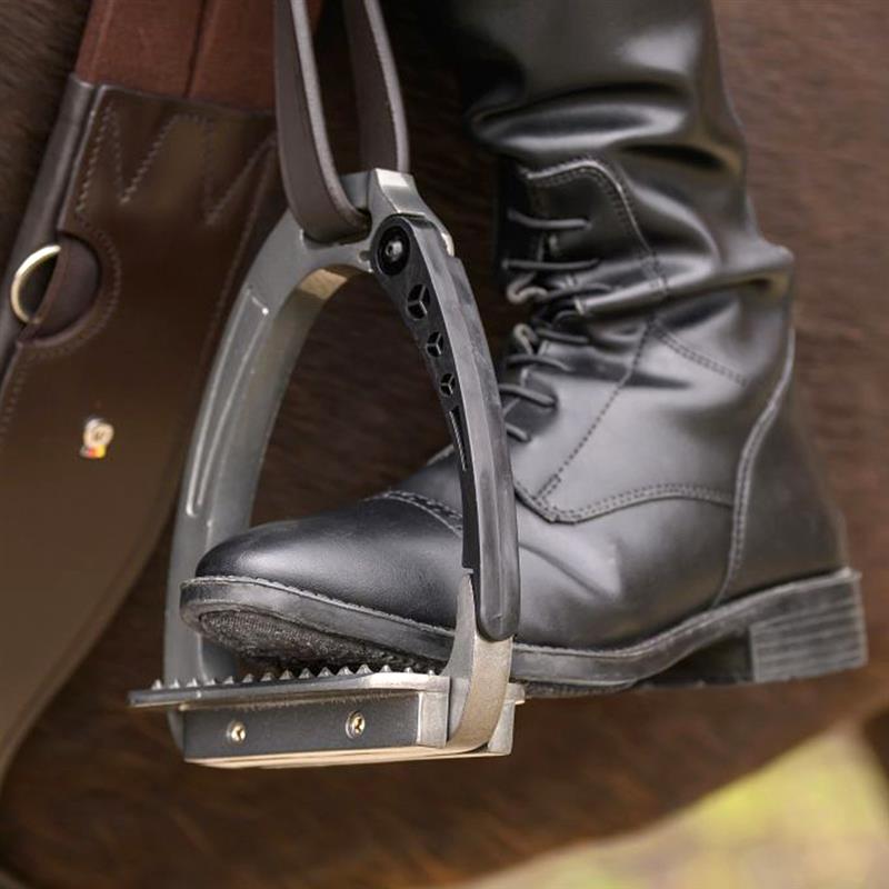 Pro Staffa di Sicurezza in per Equitazione con Cerniera Anticaduta - 12cm