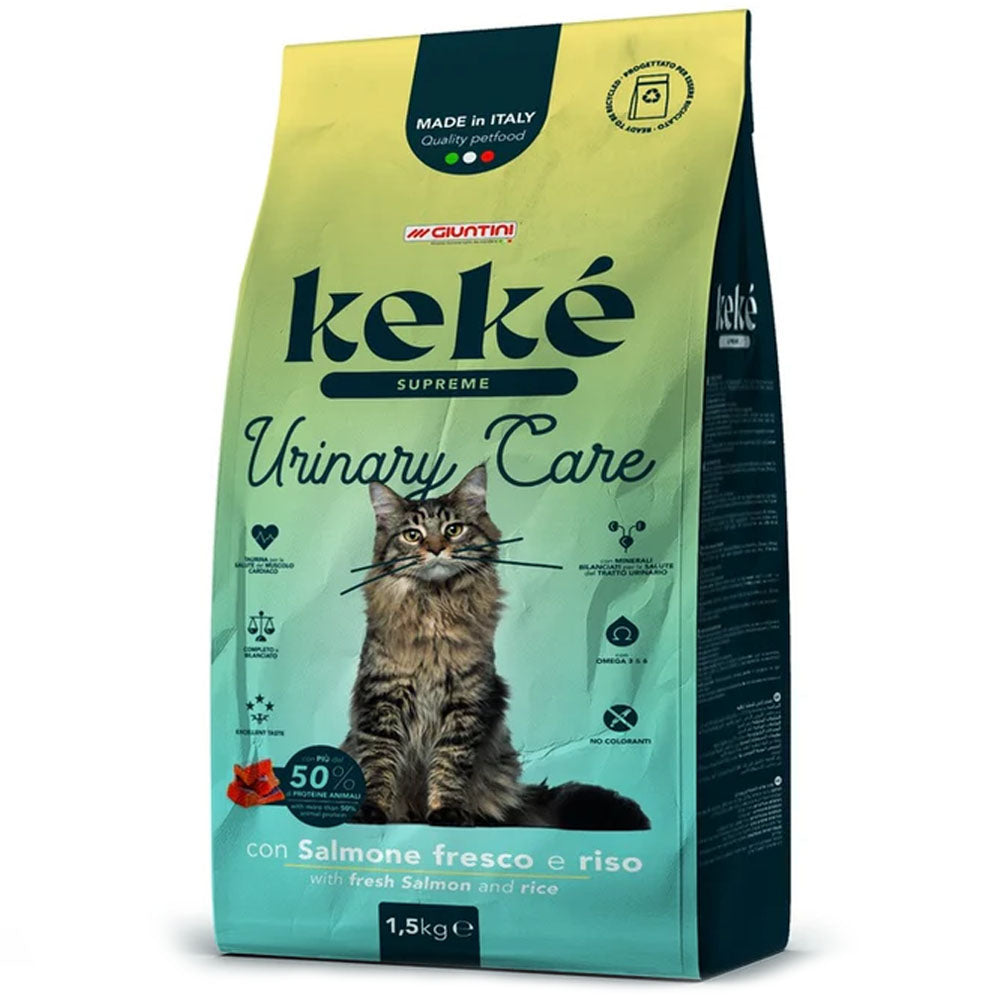 Keké Supreme Urinary Care con Salmone Fresco e Riso 1,5kg