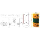 Set completo spazzola Multifix angolare per grattarsi – Ideale per bovini, cavalli e altri animali