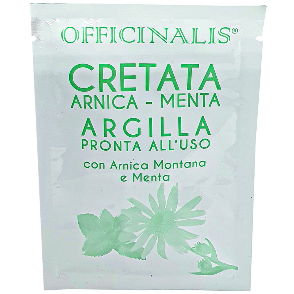Bustina da 25 ml di crema argilla Officinalis Cretata con Arnica e Menta