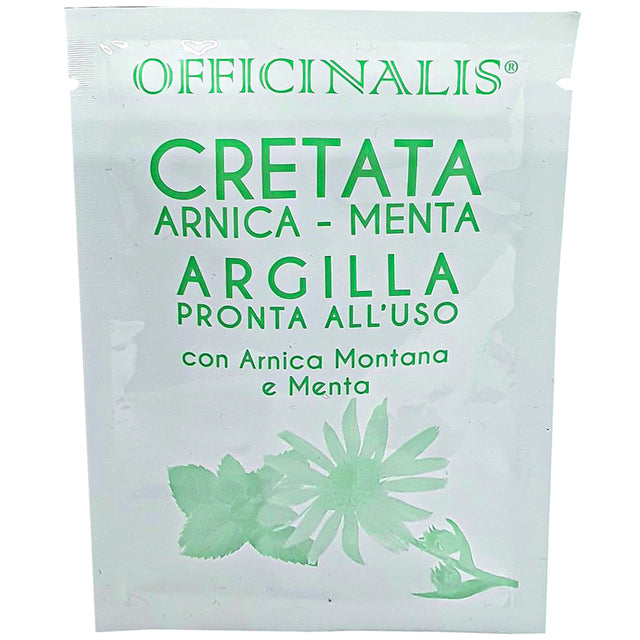 Bustina da 25 ml di crema argilla Officinalis Cretata con Arnica e Menta
