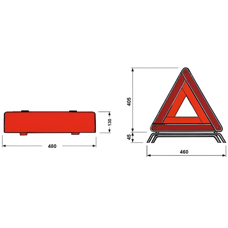 Triangolo di Emergenza per Veicolo con Astuccio Omologato CE
