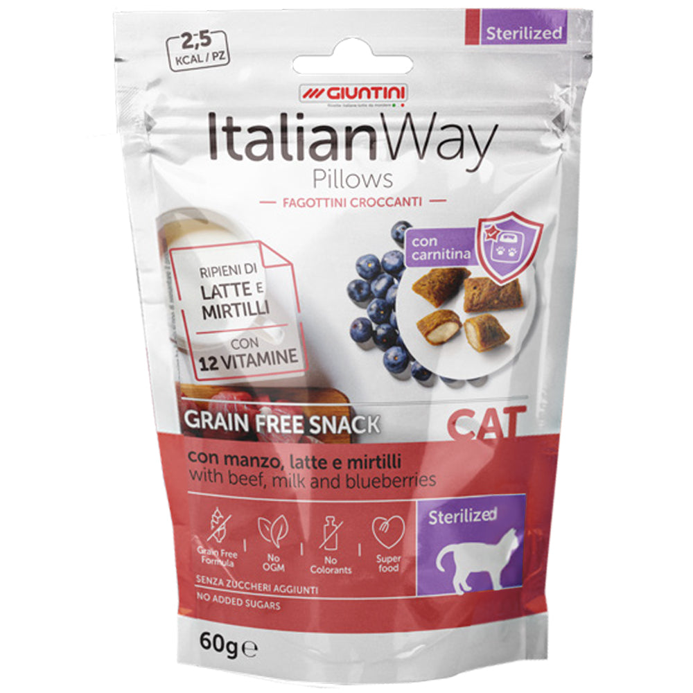 ItalianWay Pillows Grain Free Snack per Gatti 60g