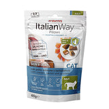 ItalianWay Pillows Snack Gustoso per Gatti al Gusto di Carne 60g