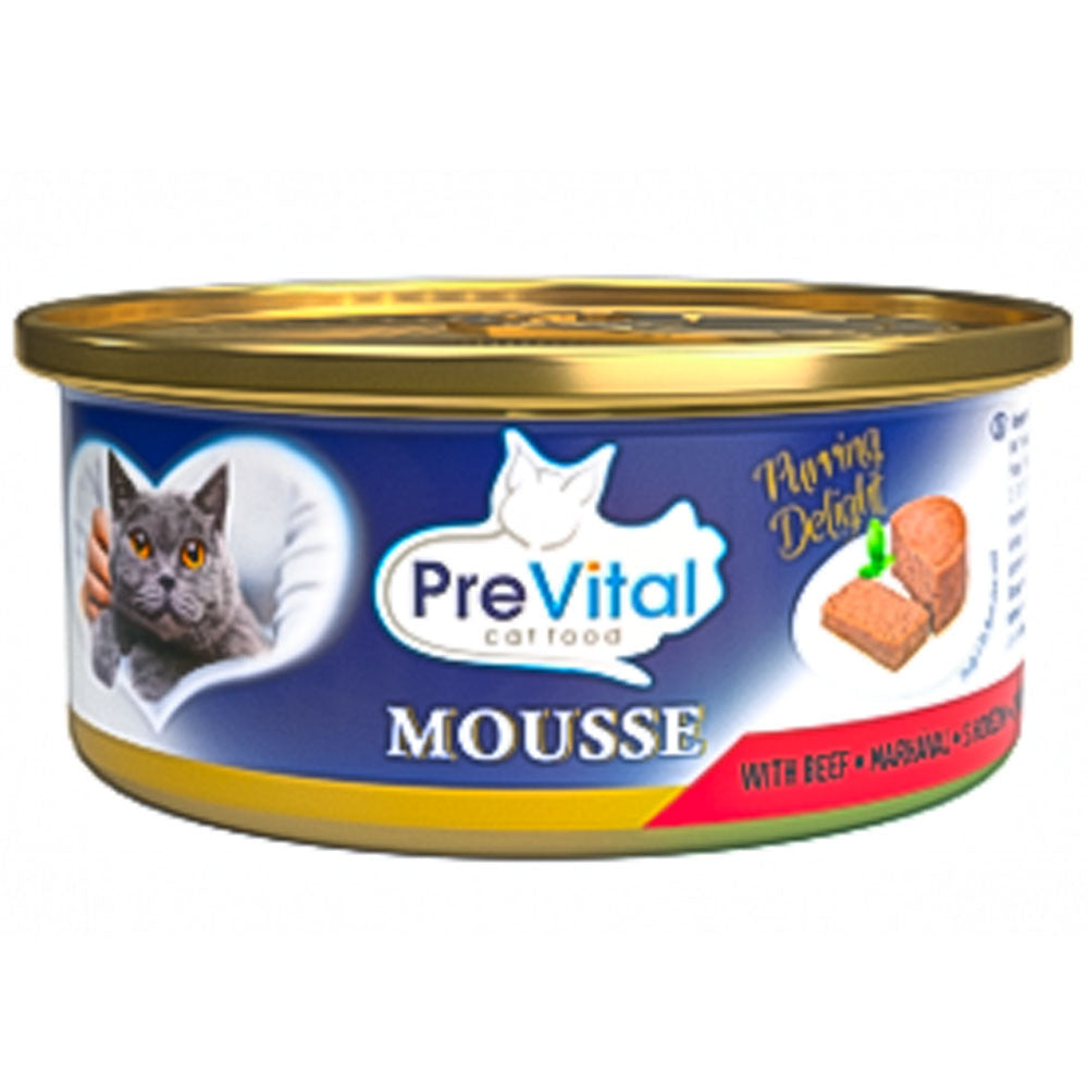 Prevital Mousse 85g per gatti adulti al salmone – pelle e pelo sani, senza cereali