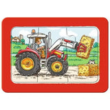 Ravensburger Puzzle 3x6 Veicoli da Cantiere & Animali da Fattoria