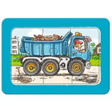 Ravensburger Puzzle 3x6 Veicoli da Cantiere & Animali da Fattoria