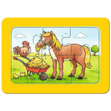 Ravensburger Puzzle 3x6 Veicoli da Cantiere & Animali da Fattoria