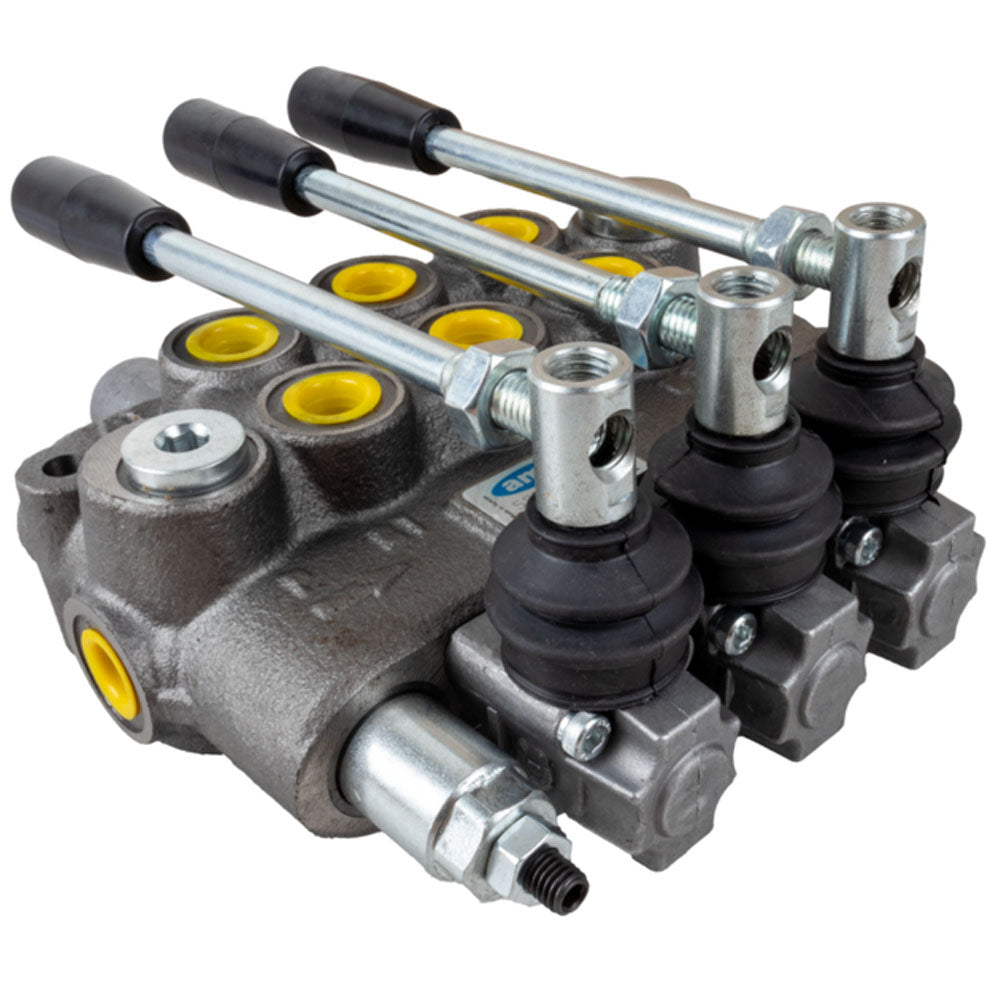 Distributore idraulico modello Basic a 3 leve doppio effetto 40litri