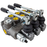 Distributore idraulico modello Basic a 3 leve doppio effetto 40litri