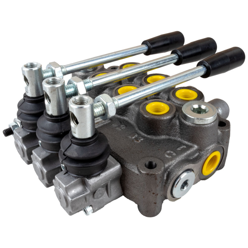 Distributore idraulico modello Basic a 3 leve doppio effetto 40litri