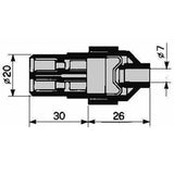Spina 2 poli 12V in plastica