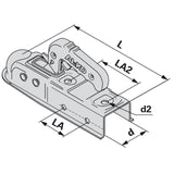 Testa a sfera AK7V 50x50 mm, Portata 750 kg