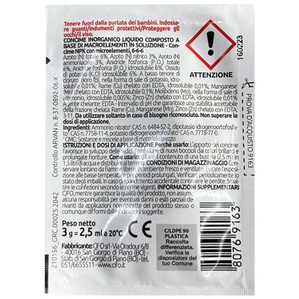 Cifo Concime per Orchidee con Microelementi 2,5ml e 300g