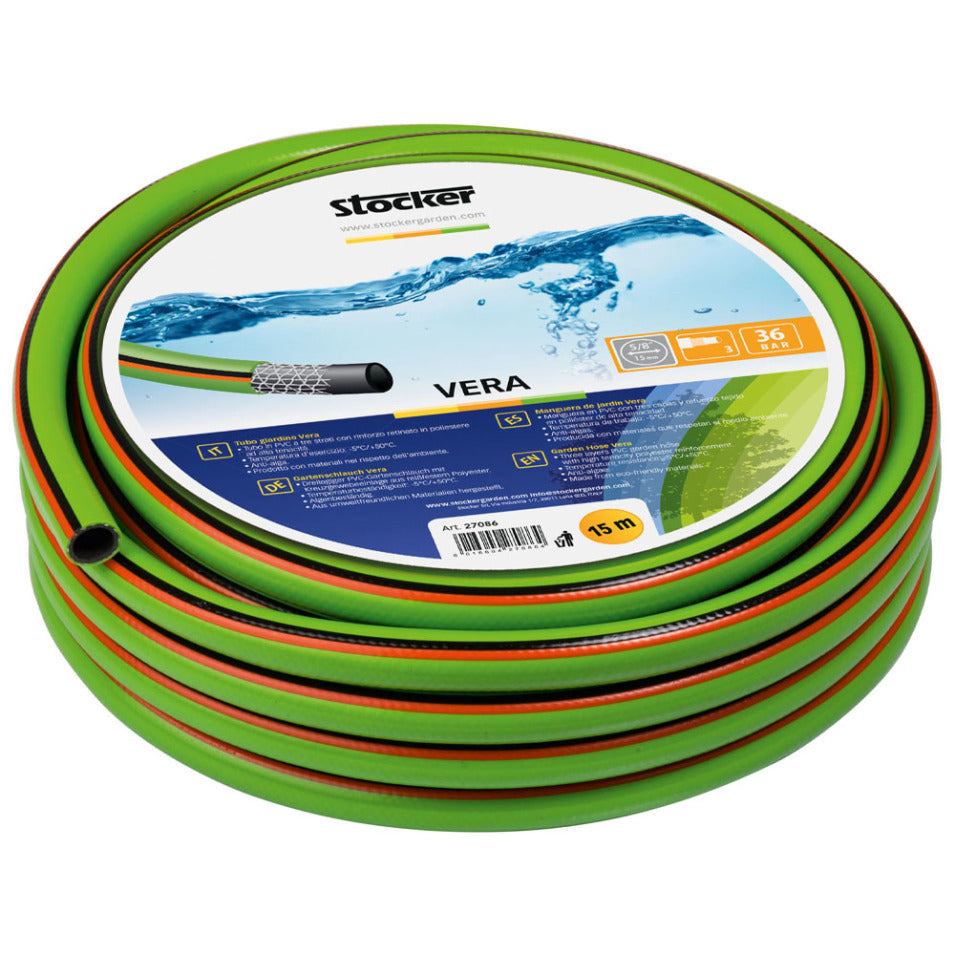 Tubo da giardino vera 15m flessibile e antistrappo 1/2