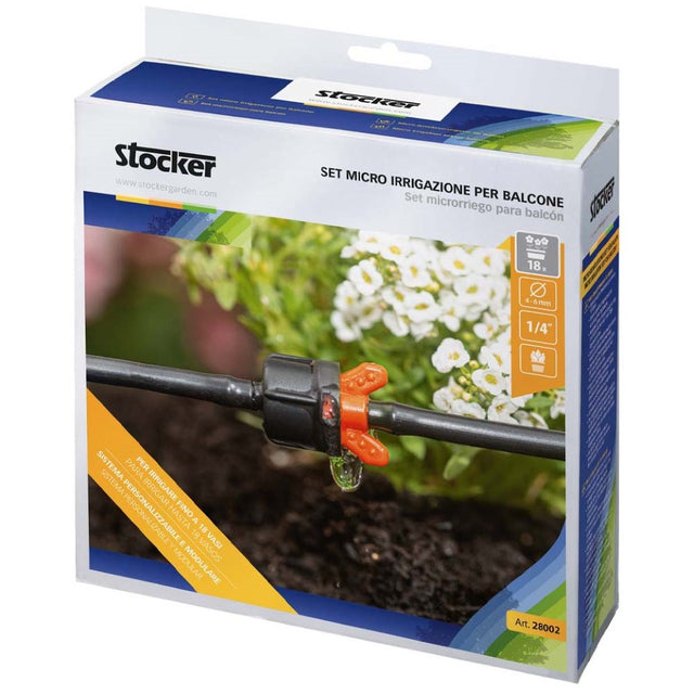 Kit di microirrigazione per balcone con tubo flessibile, set completo di irrigazione per piante da 4 a 6mm