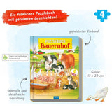 Agritura libro puzzle in cartone fattoria – 4 puzzle con storie in rima