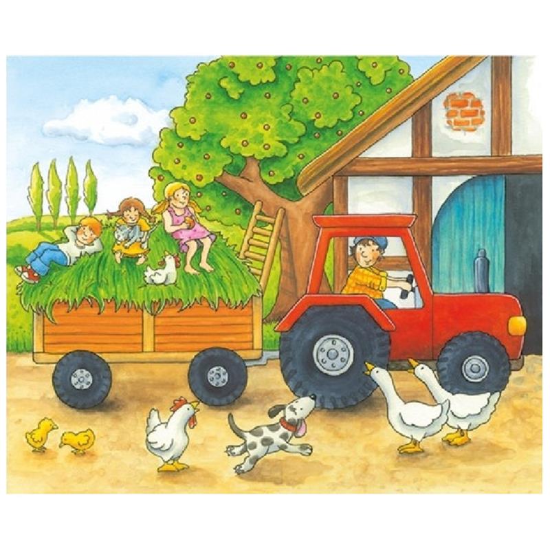 Agritura goki puzzle in legno cubi – 4 stagioni fattoria