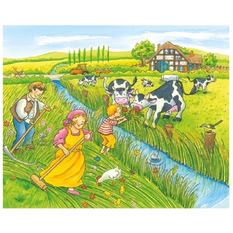 Agritura goki puzzle in legno cubi – 4 stagioni fattoria