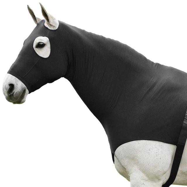 Cappuccio combinato comfort per cavalli – nero