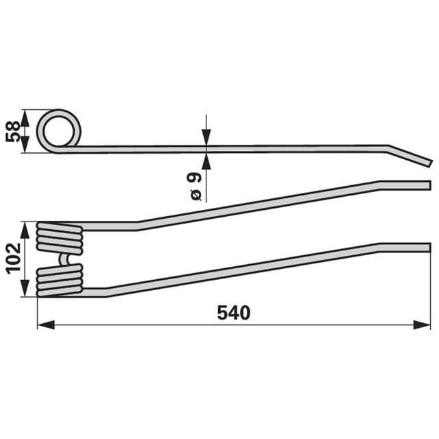 Molla ranghinatore Feuerrot per Fella – Ricambio trattore