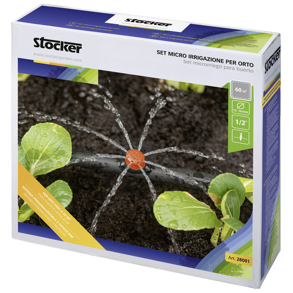 Kit di microirrigazione per orto con tubo Ø13-16m