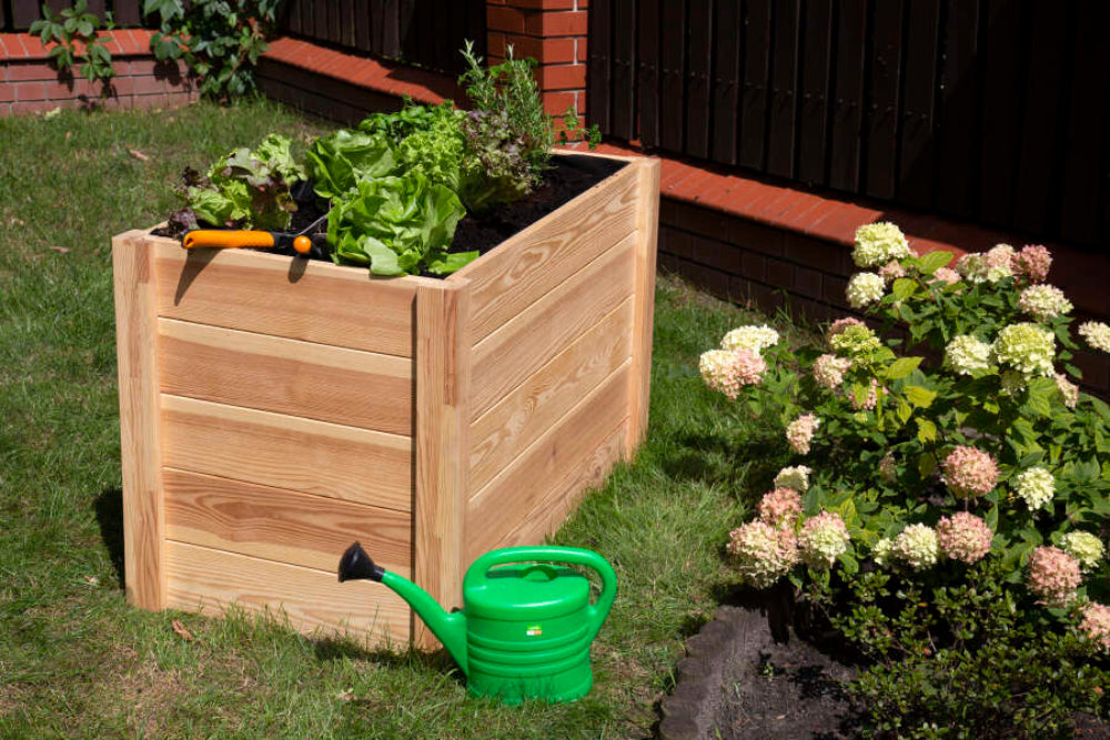 Natura - Letto Rialzato da Giardino in Legno per Orto, Fiori e Verdure