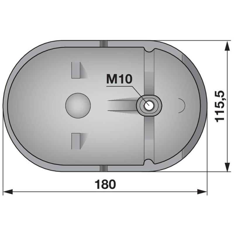 Gleitkufe ESM 2382140 - Slitta completa con fissaggio per trattore, M10