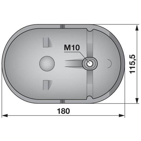 Gleitkufe ESM 2382140 - Slitta completa con fissaggio per trattore, M10