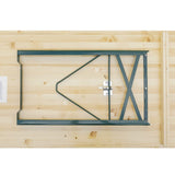 Set Birreria in Legno 220x70cm con Tavolo e Panche Pieghevoli