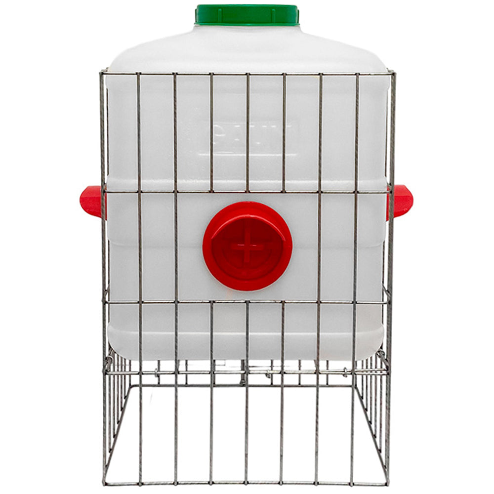Serbatoio Dosatore di mangiatoia per polli – Plastica resistente e metallo 20l