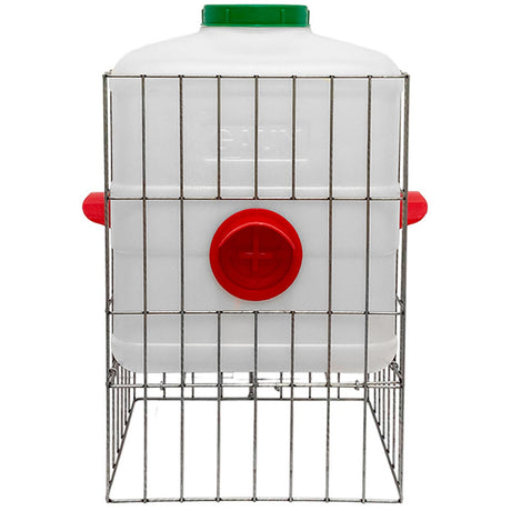 Serbatoio Dosatore di mangiatoia per polli – Plastica resistente e metallo 20l