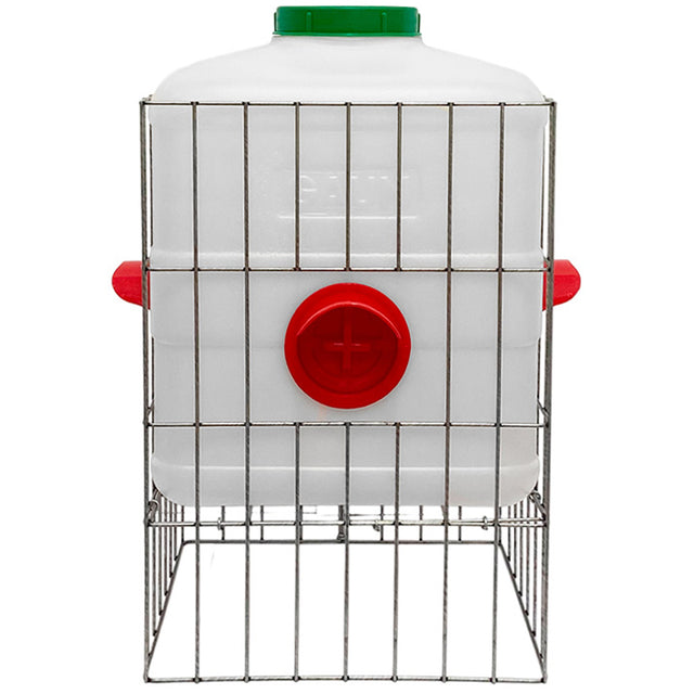 Serbatoio Dosatore di mangiatoia per polli – Plastica resistente e metallo 20l
