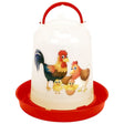 Abbeveratoio in plastica per pollame 3L linea happy rosso